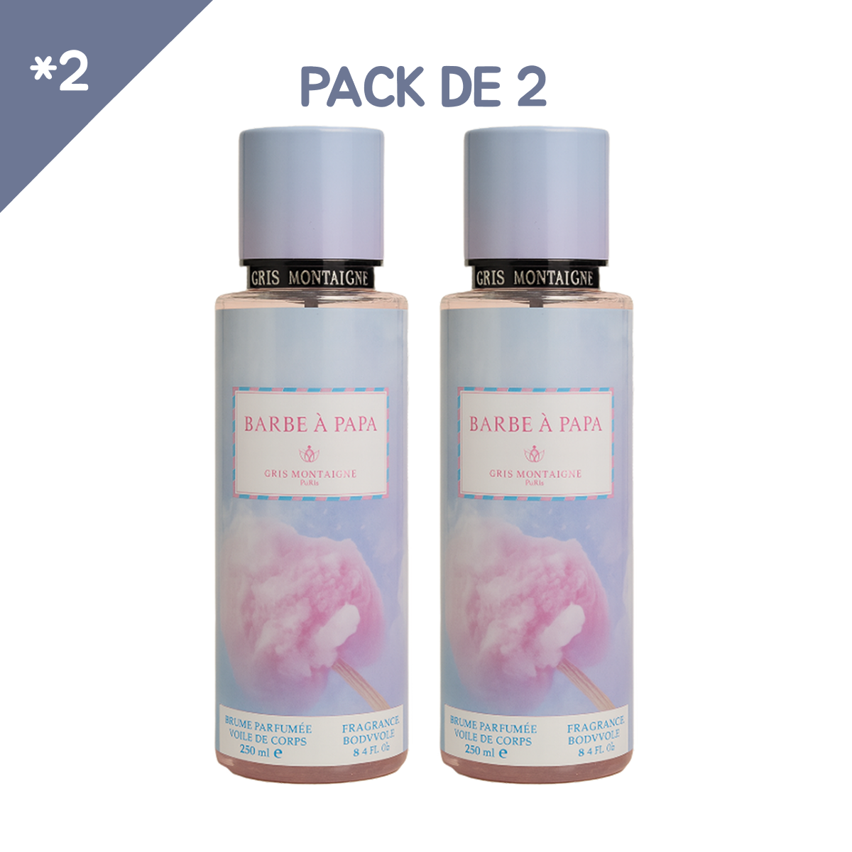 * 2 Gris Montaigne - Barbe à Papa - Body Mist