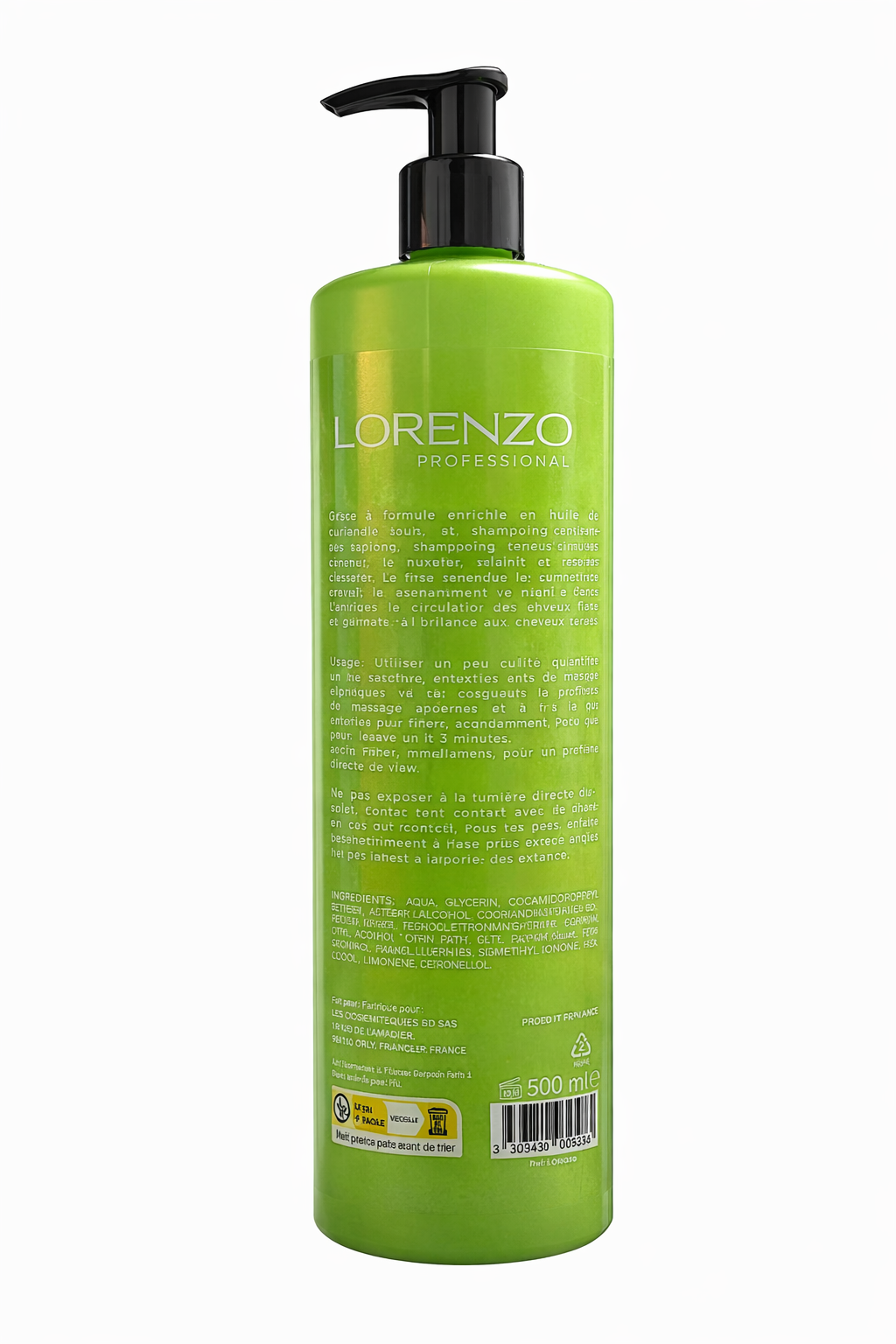 500ml Lorenzo Professional - Figue de Barbarie - Shampooing Sans Sulfate