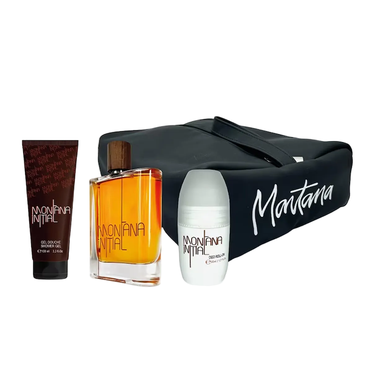 Montana - Initial - Coffret Eau de Toilette 100ml + Deo Roll-On 50 ml + Gel Douche 100ml