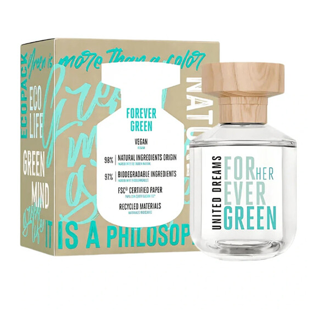 80 ml Benetton - Dreams Forever Green - Eau de Toilette pour Femme