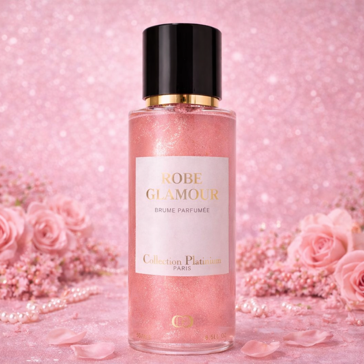 250ml Collection Platinium - Robe Glamour - Brume Parfumée pailletée