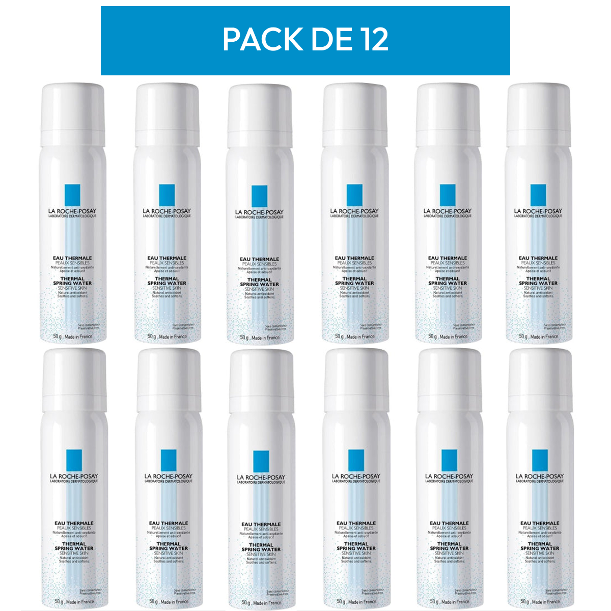 12 * 50ml la Roche Posay - Eau Thermal Sans Conservateur