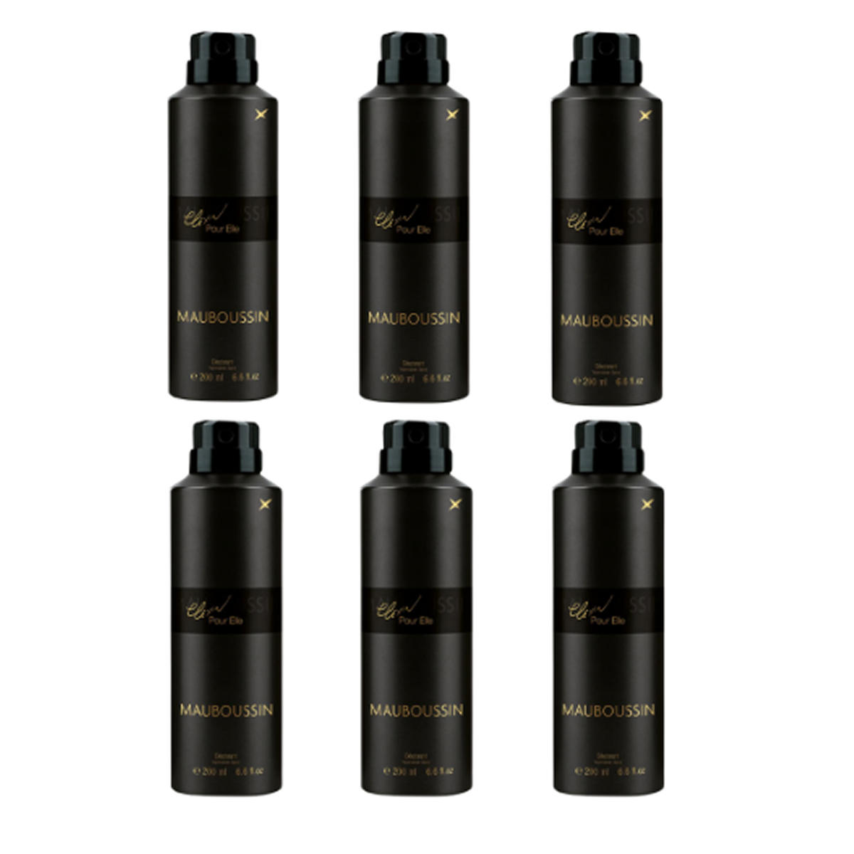 6*200ml Mauboussin - Elixir pour Elle - Desodorante para Mujer