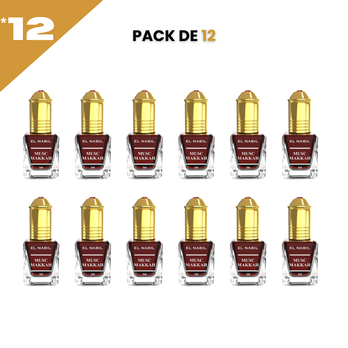5ml el Nabil - Musc Makkah - Parfum Concentré Sans Alcool 12*5ml