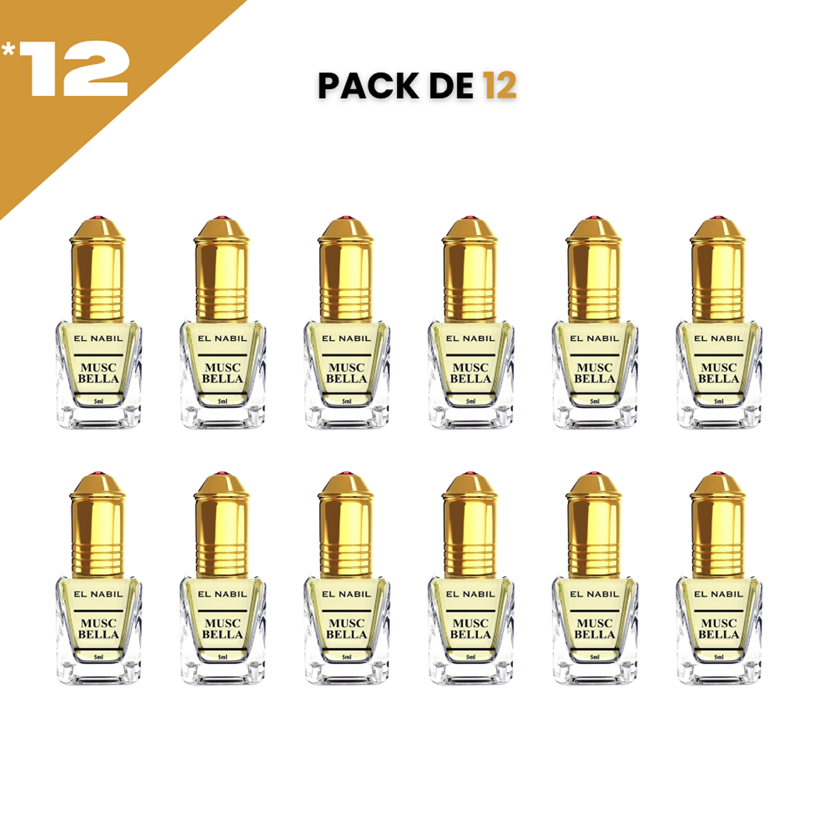 12*5ml el Nabil - Musc Bella - Parfum Concentrado Sans Alcool