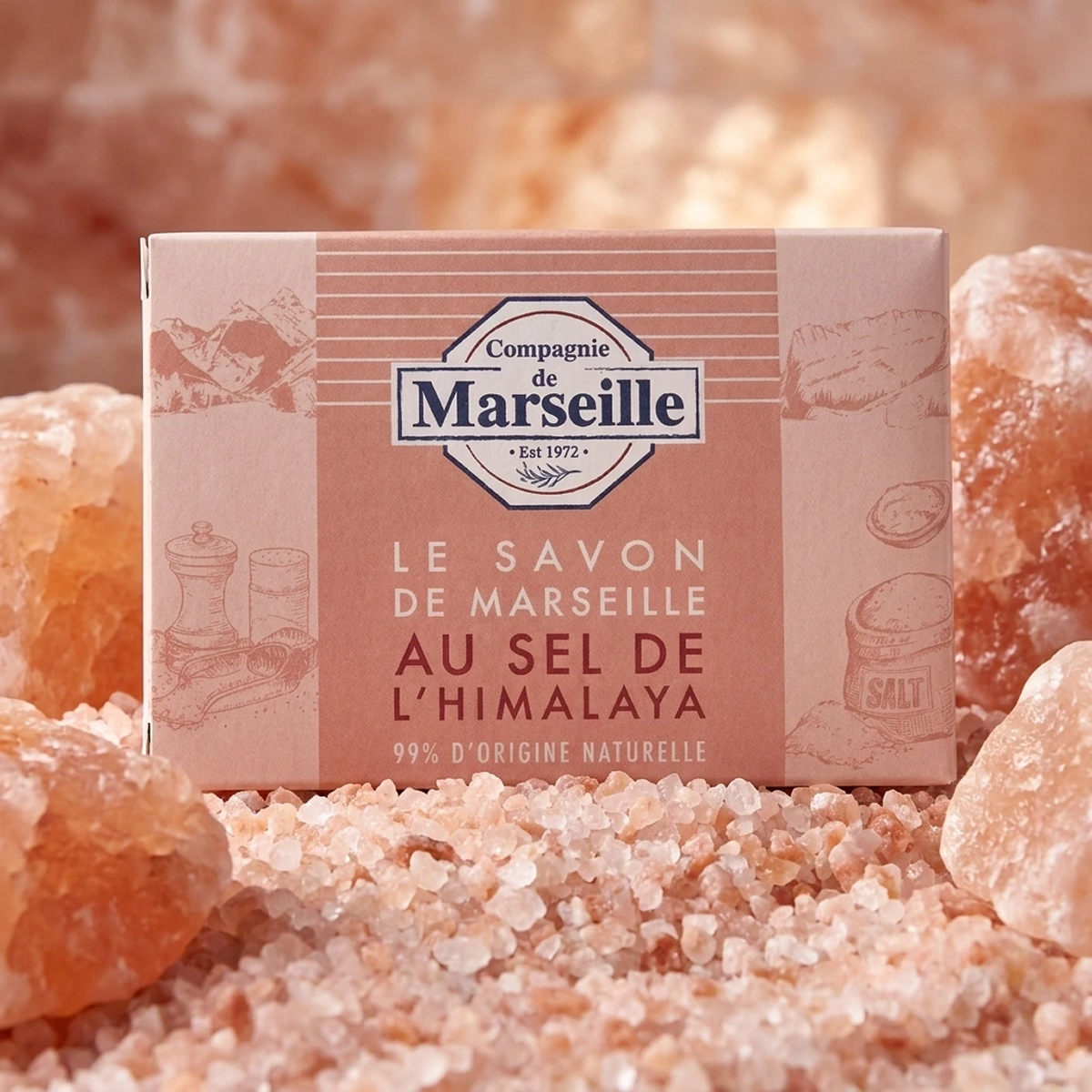 Compagnie de Marseille - Sel D'Himalaya - Savon de Marseille 99% d'Origine Naturelle