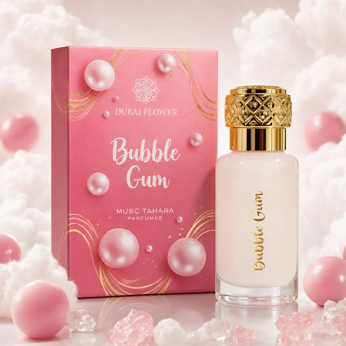 12ml Dubaï Flower - Musc Tahara Bubble Gum - Concentrée de Parfum Mixte