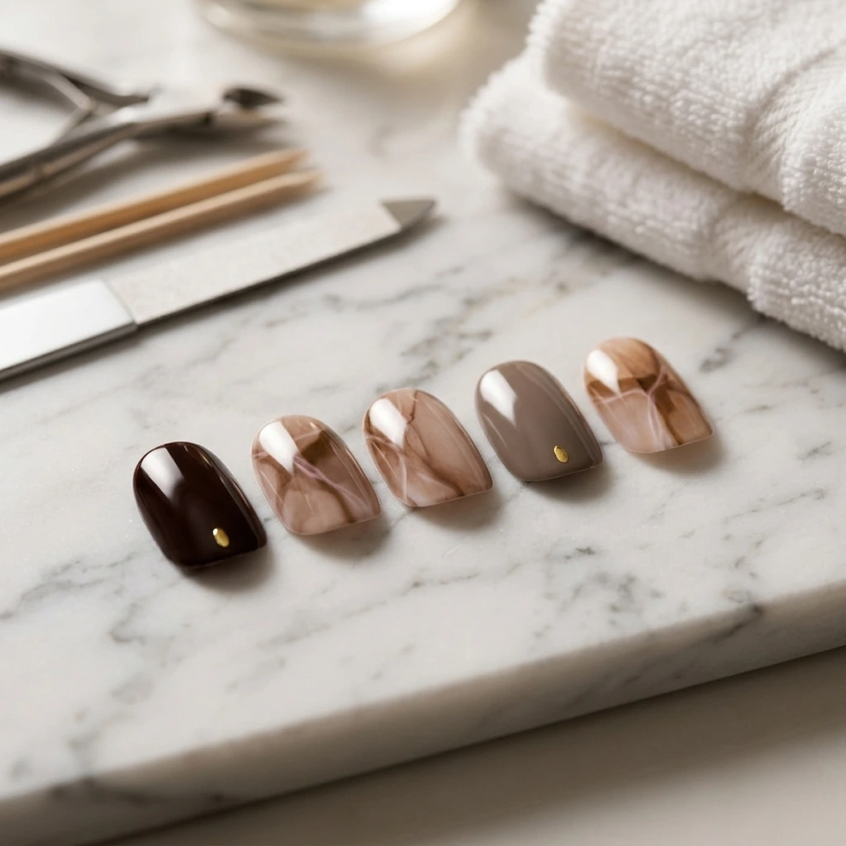 EDGE U - Chocolat Nuance - Bandes pour Ongles