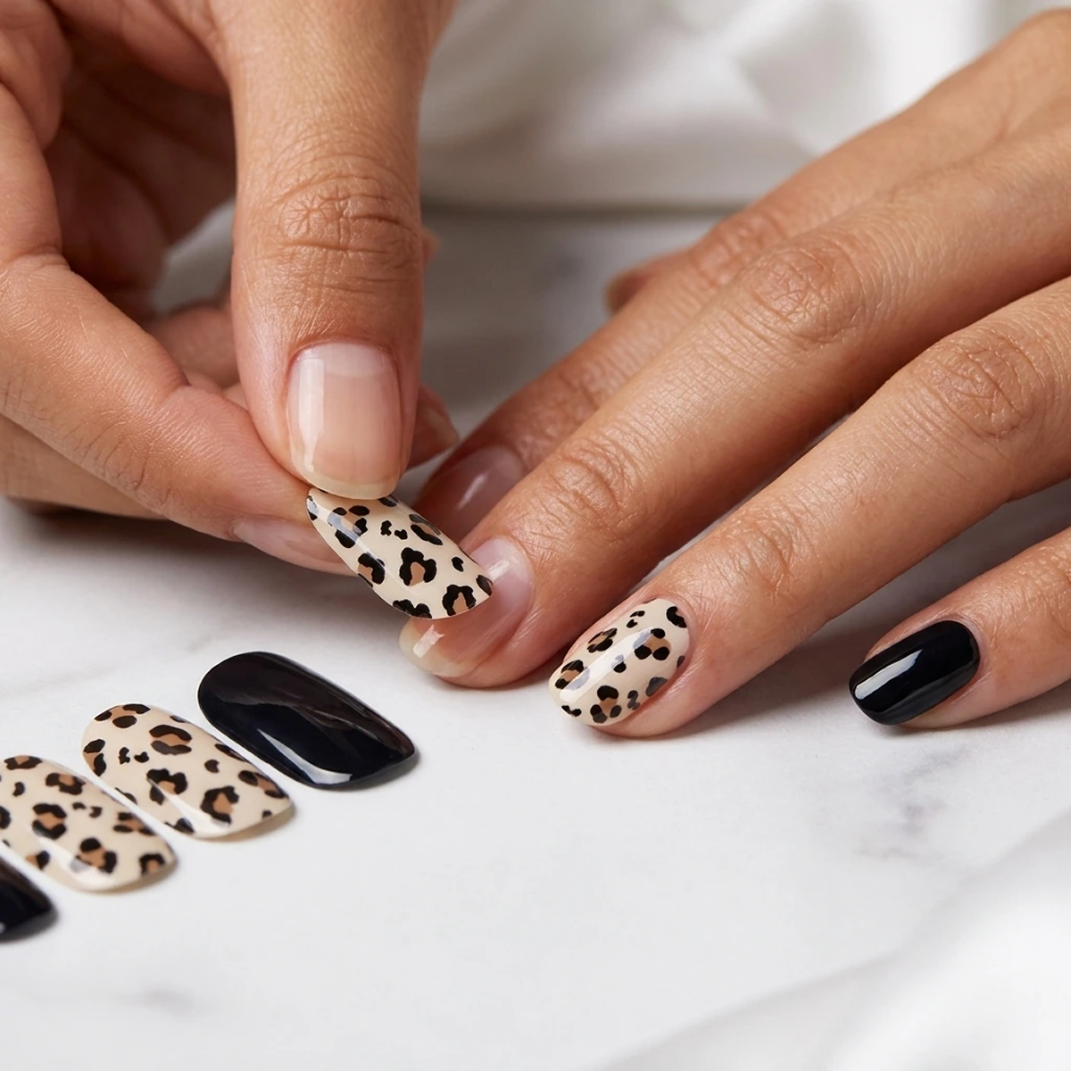 EDGE U - Leopard Black - Bandes pour Ongles
