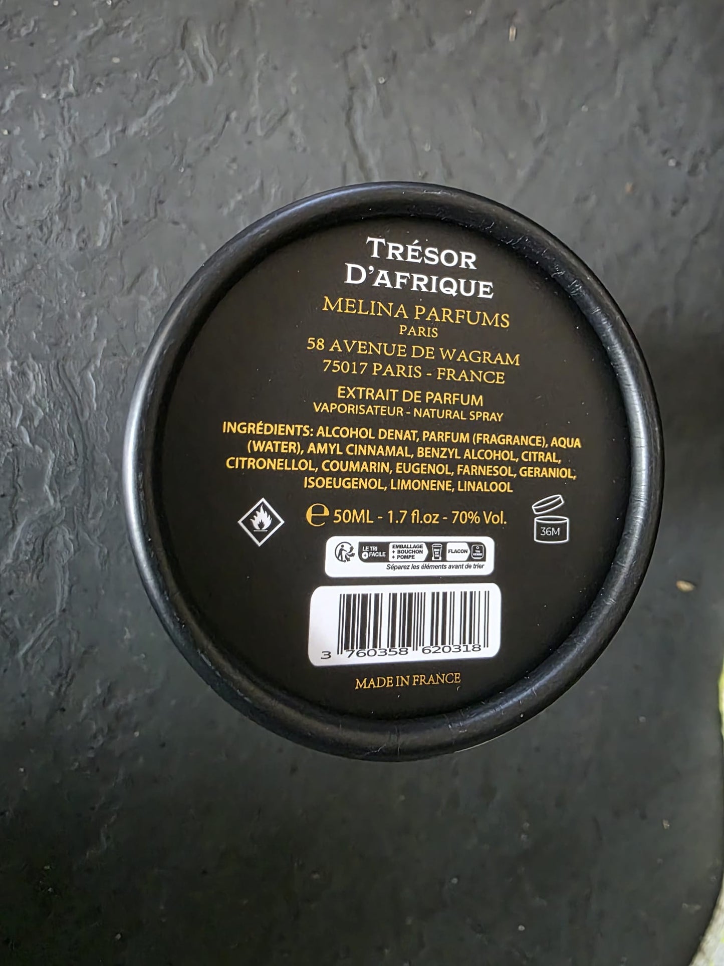 Melina Parfums - Trésor D'Afrique - Extracto de Perfume para Hombre