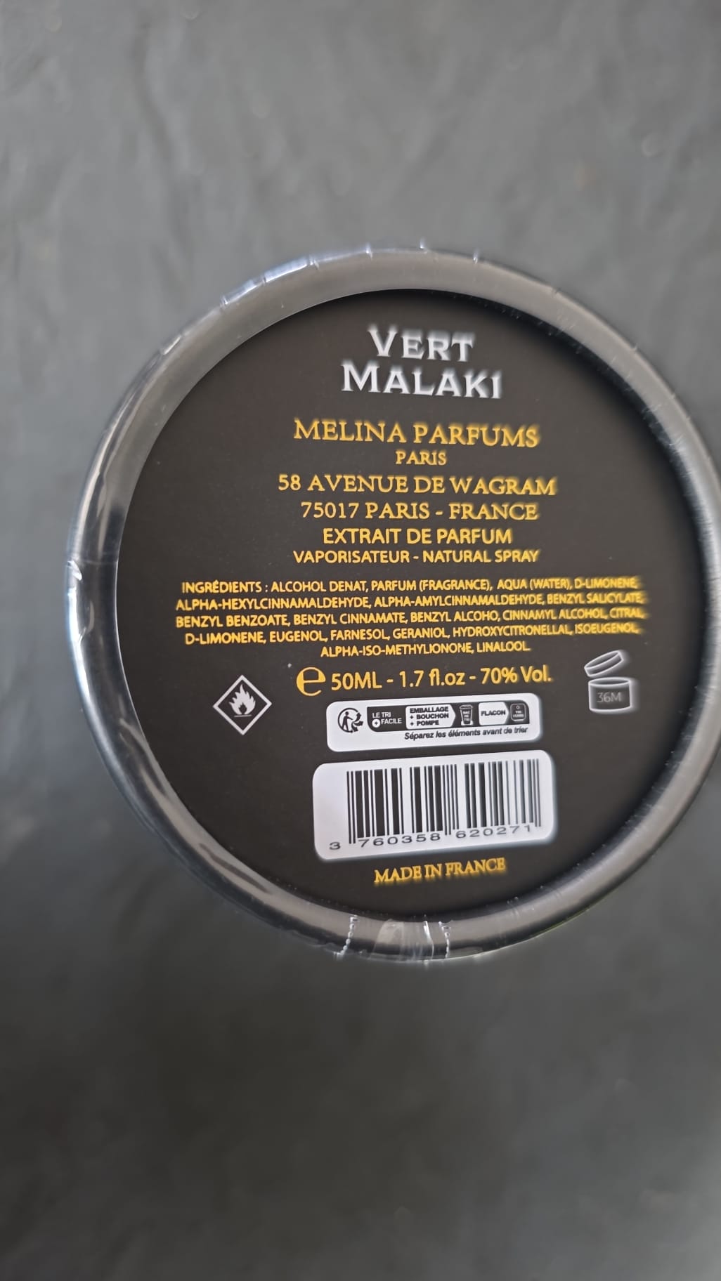 Melina Parfums - Vert Malaki - Extracto de Perfume Mixto