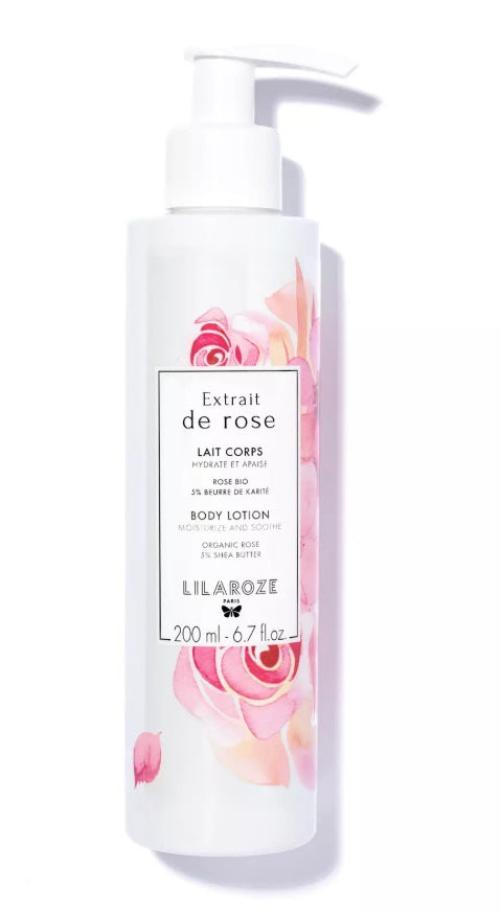 Lilaroze Paris - Loción Corporal de Extracto de Rosa Hidrata y Calma Manteca de Karité
