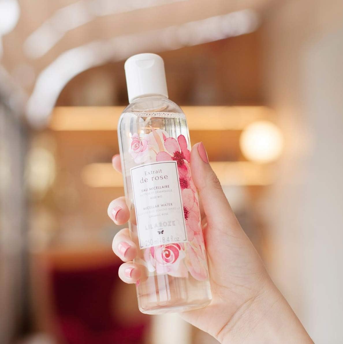 Lilaroze Paris - Agua Micelar Desmaquillante y Limpiadora BIO Extracto de Rosas