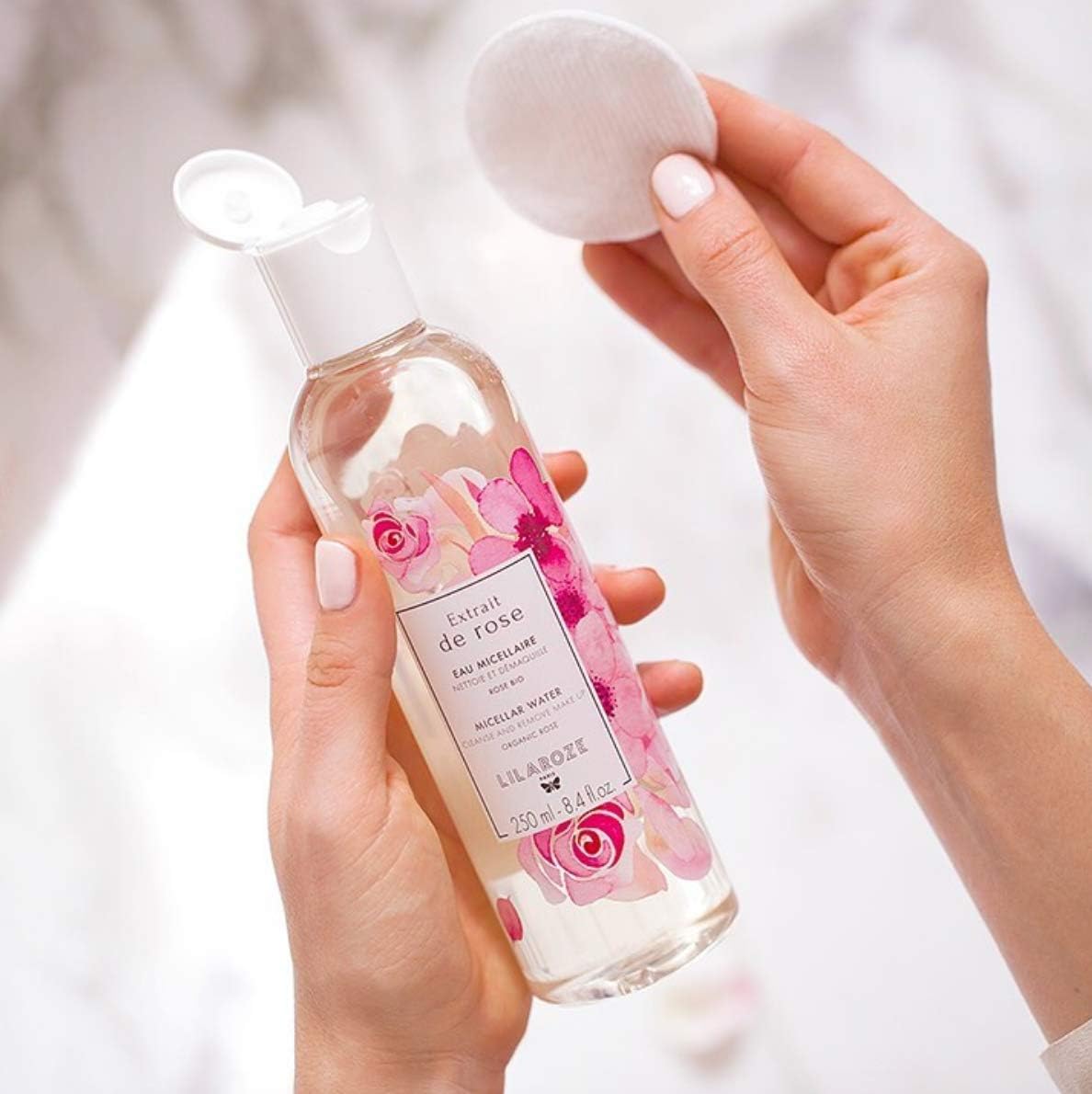 Lilaroze Paris - Agua Micelar Desmaquillante y Limpiadora BIO Extracto de Rosas