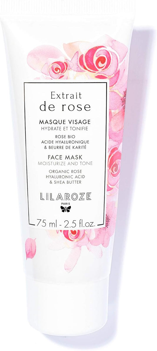 Lilaroze Paris - Mascarilla Facial Extracto de Rosa Hidrata y Tonifica