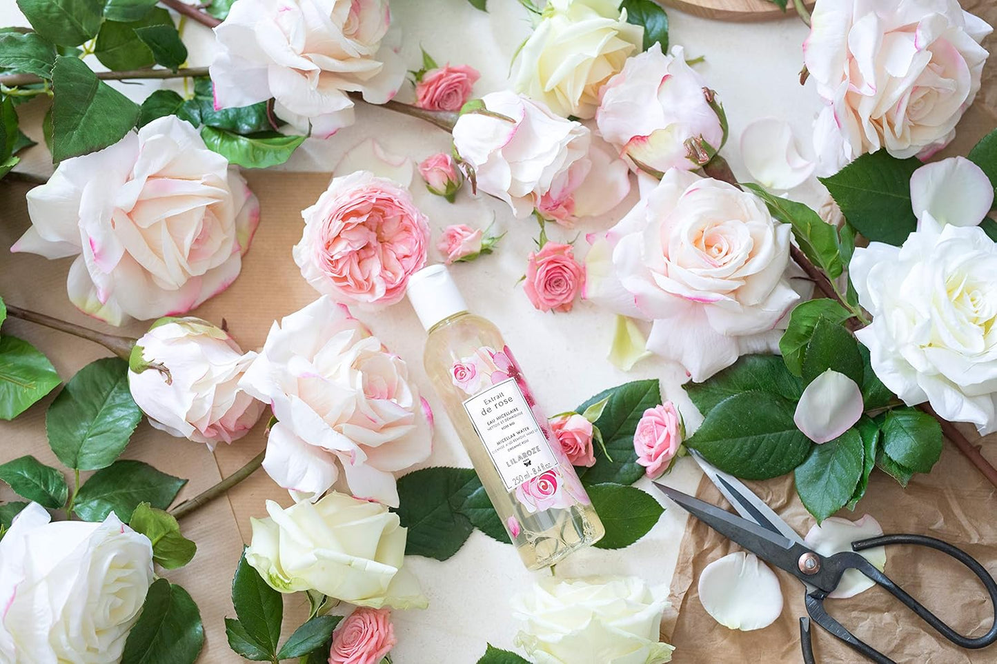 Lilaroze Paris - Agua Micelar Desmaquillante y Limpiadora BIO Extracto de Rosas