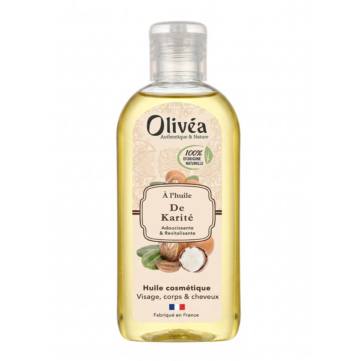 100 ml Olivéa - Huile de Karité Adoucissante & Revitalisante - Huile pour Visage, Corps & Cheveux