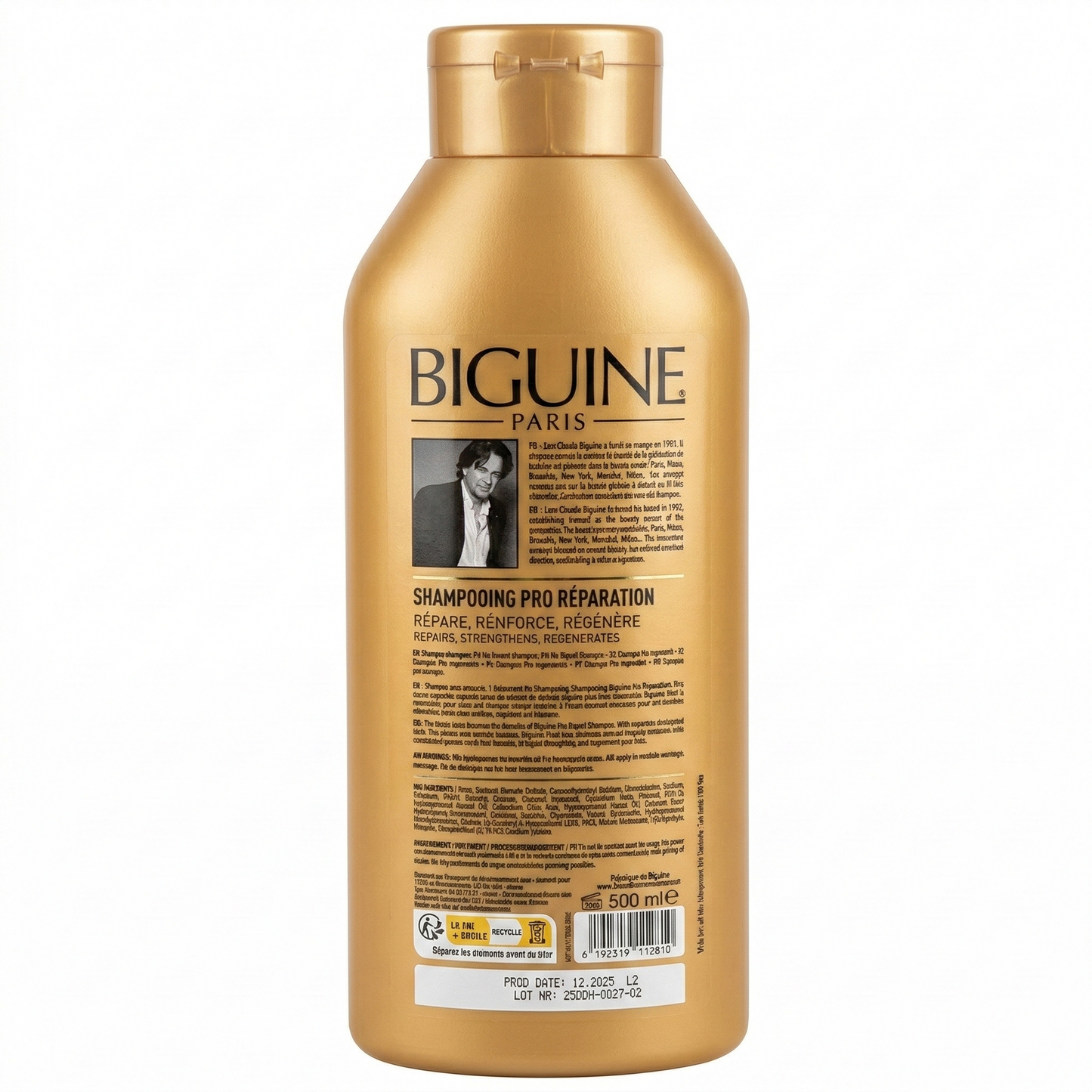 500ml Biguine Paris - Pro Réparation - Shampooing  Cheveux Secs et Cassants