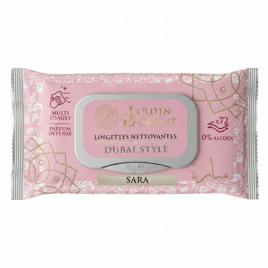 Dubai Style  -  Sara - Lingettes Humides Parfumees Visage et Corps x72 Lingette
