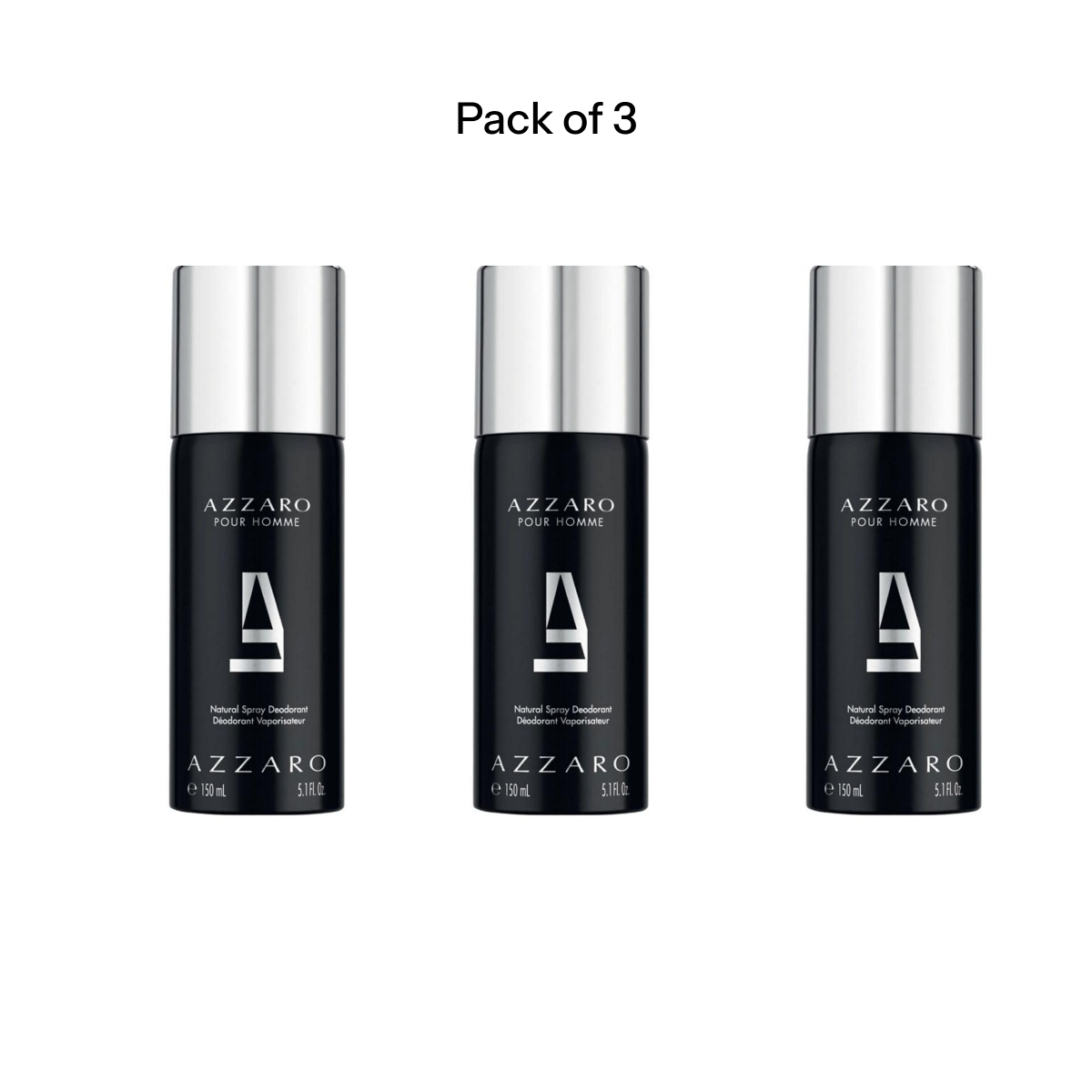 6*150ml Azzaro - para Hombre - Desodorante Spray para Hombre