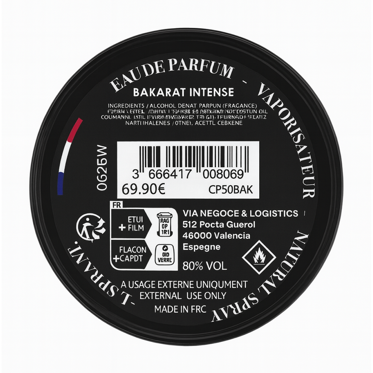 50ml Collection Privée - Bakarat Intense - Eau de parfum mixte