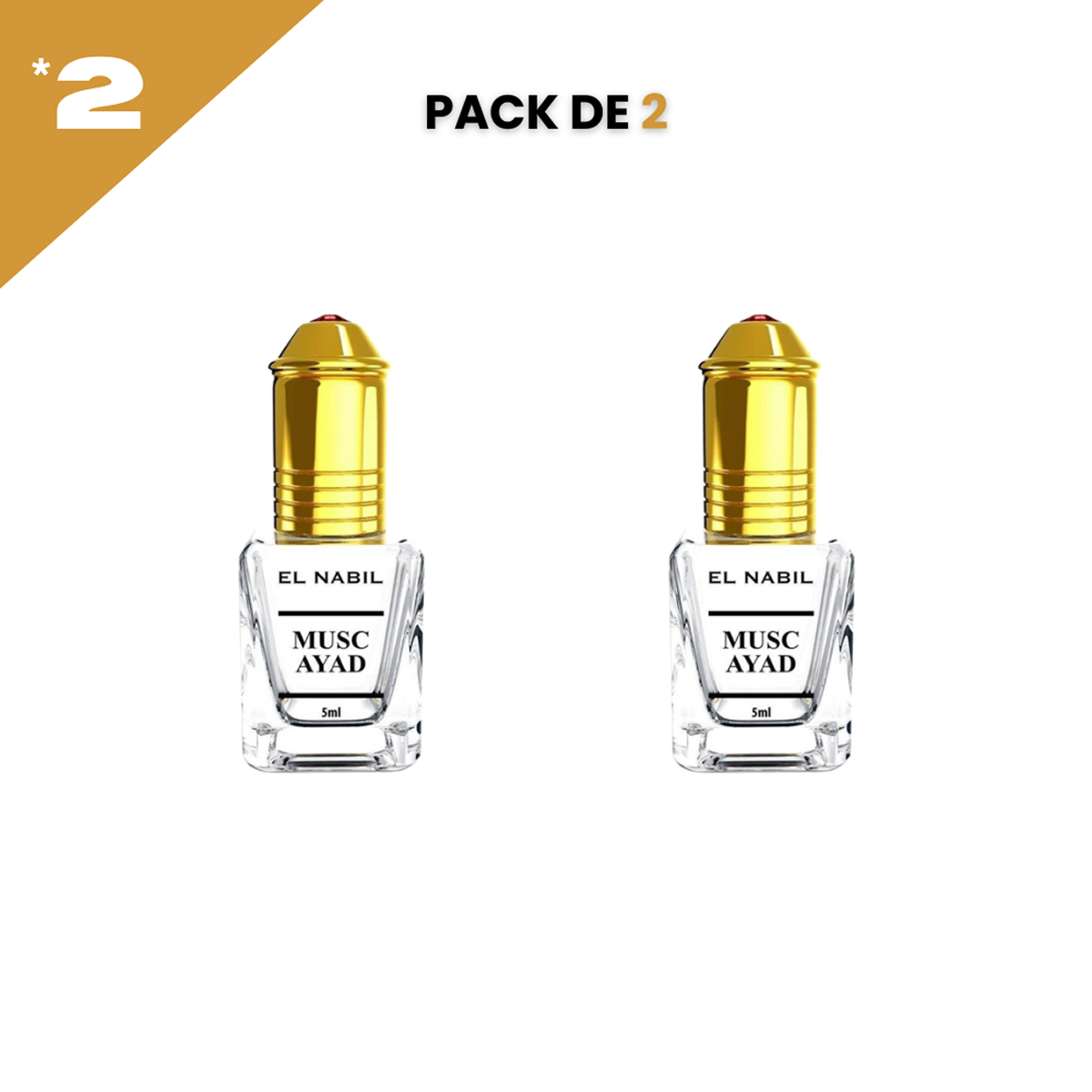 12*5ml el Nabil - Musc Ayad - Parfum Concentrado Sans Alcool