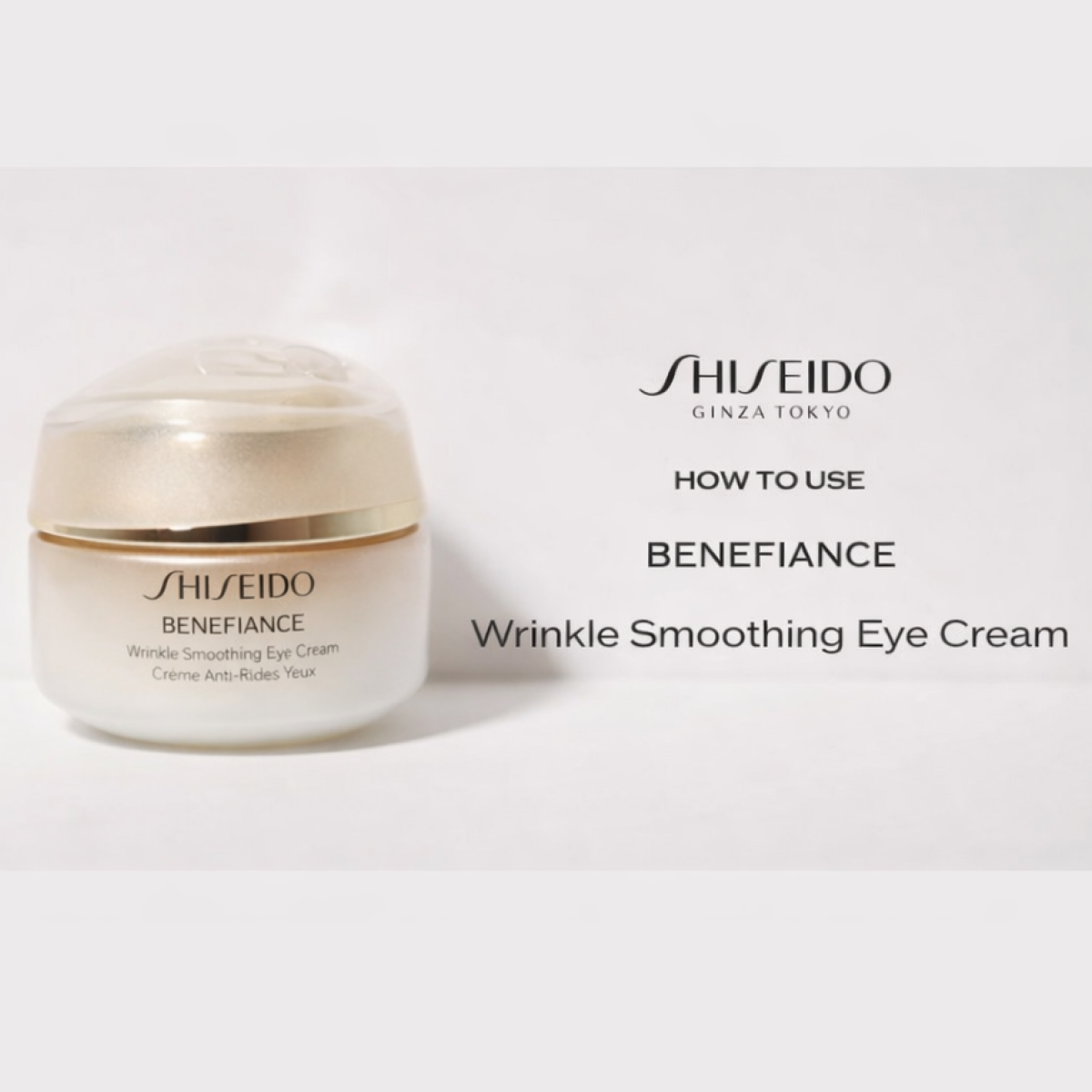 15ml Shiseido - Ginza Tokyo - Benefiance Crème Anti-rides Yeux