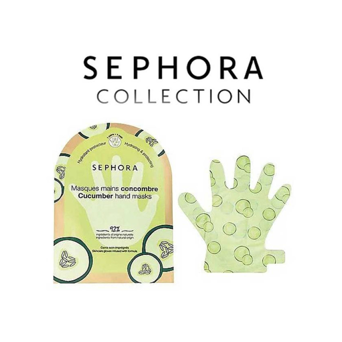 Sephora - Masque Mains Concombre 92% Ingrédients D'origine Naturelle