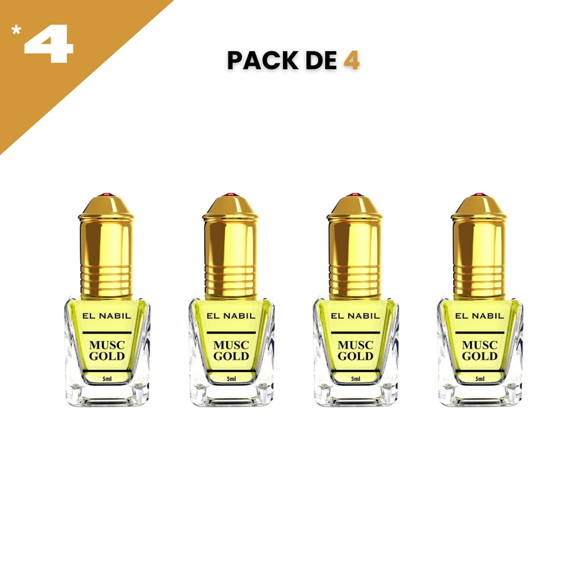 12*5ml el Nabil - Musc Gold - Parfum Concentrado Sans Alcool