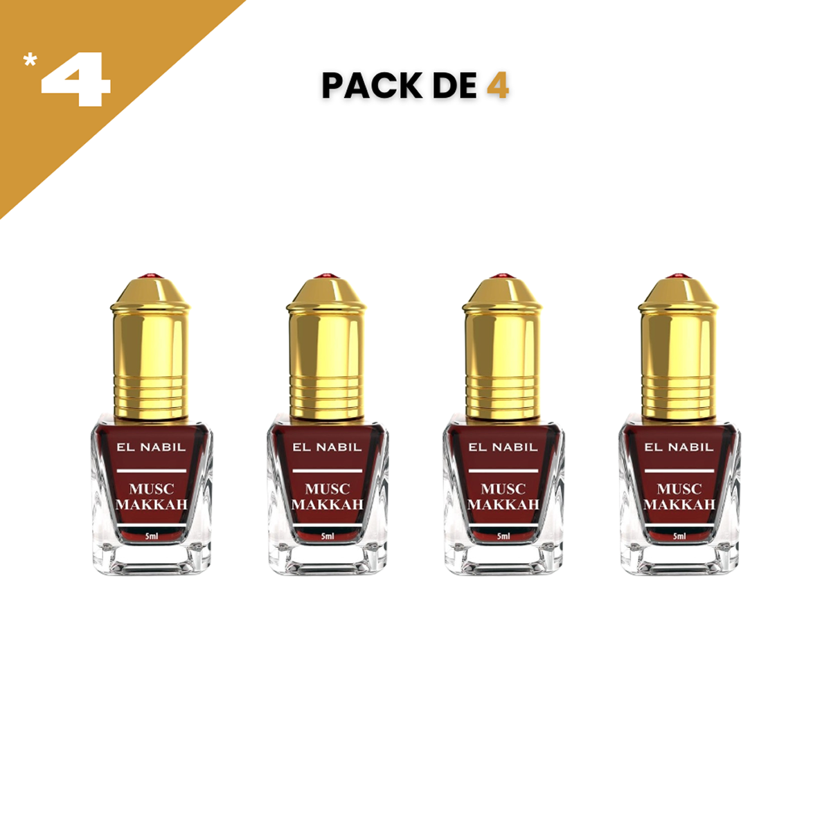 5ml el Nabil - Musc Makkah - Parfum Concentré Sans Alcool 12*5ml