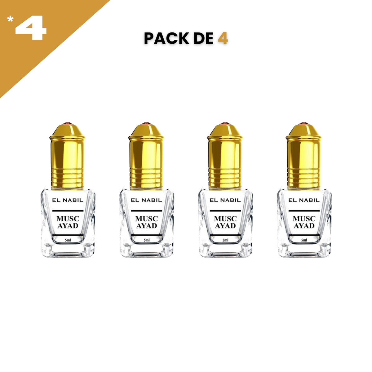 12*5ml el Nabil - Musc Ayad - Parfum Concentrado Sans Alcool