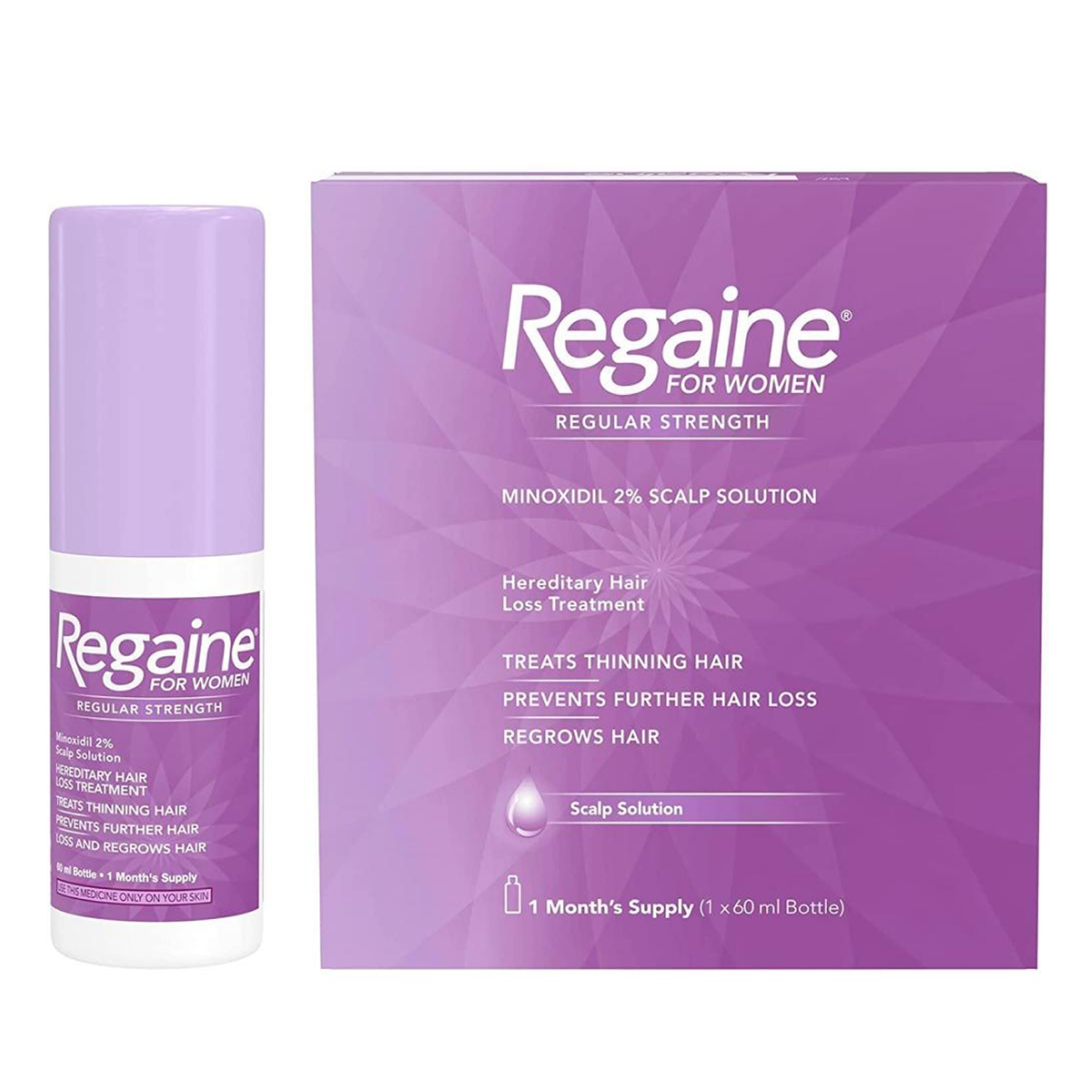 Regaine - Extra Strangth 2% Minoxidil femme 1mois D'utilisations 60ml