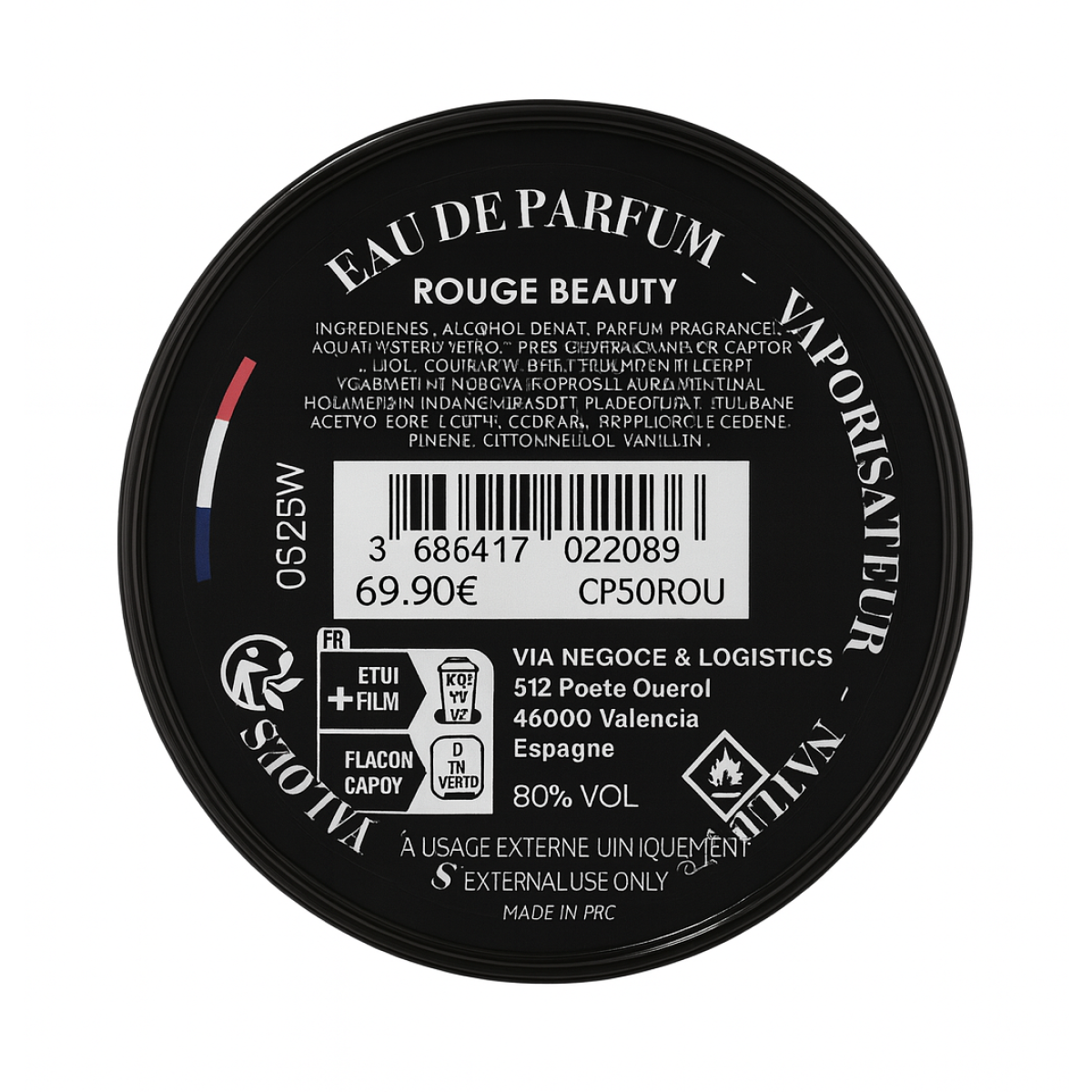 50ml Collection Privée - Rouge Beauty  - Eau de parfum mixte