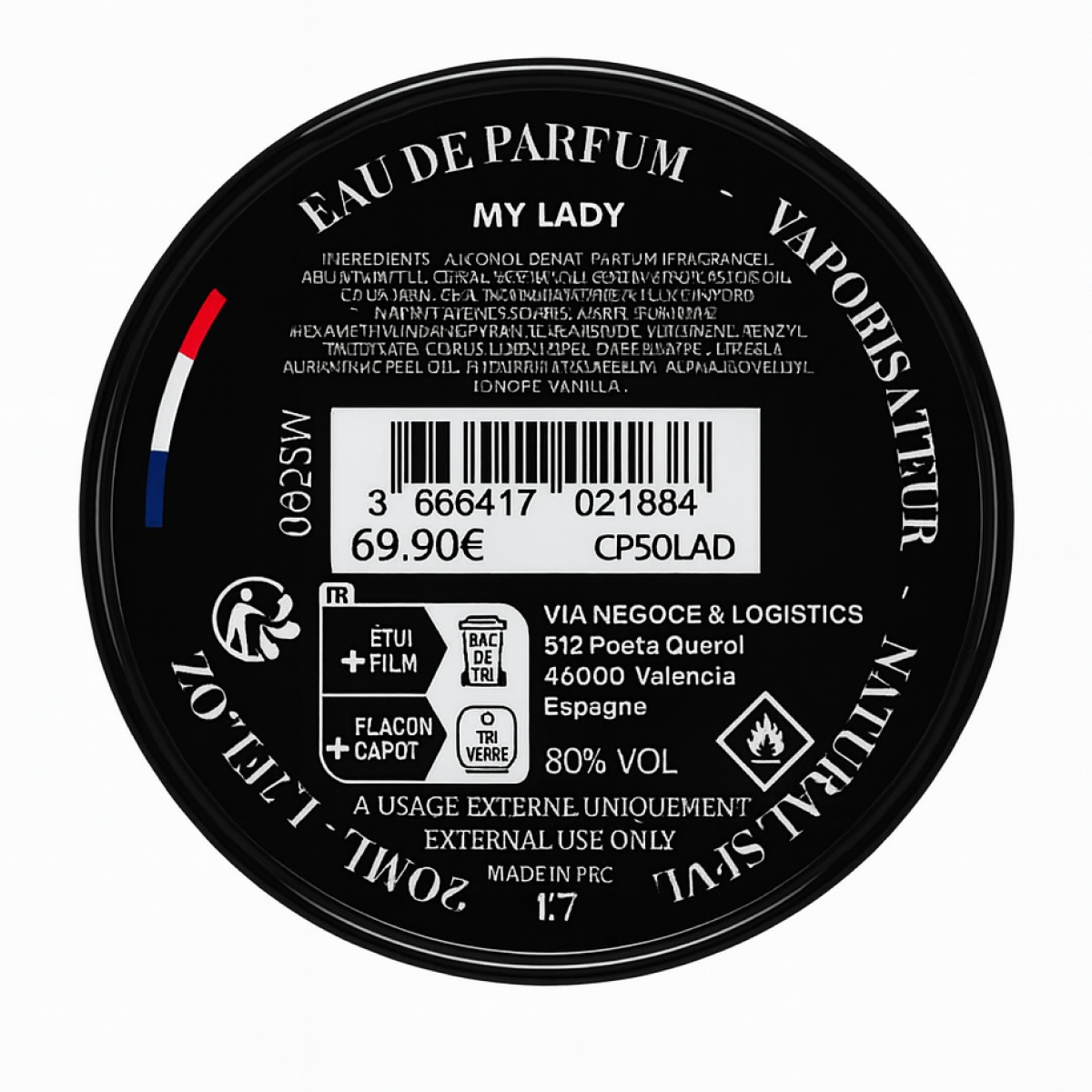50ml Collection Privée - My Lady - Eau de parfum mixte
