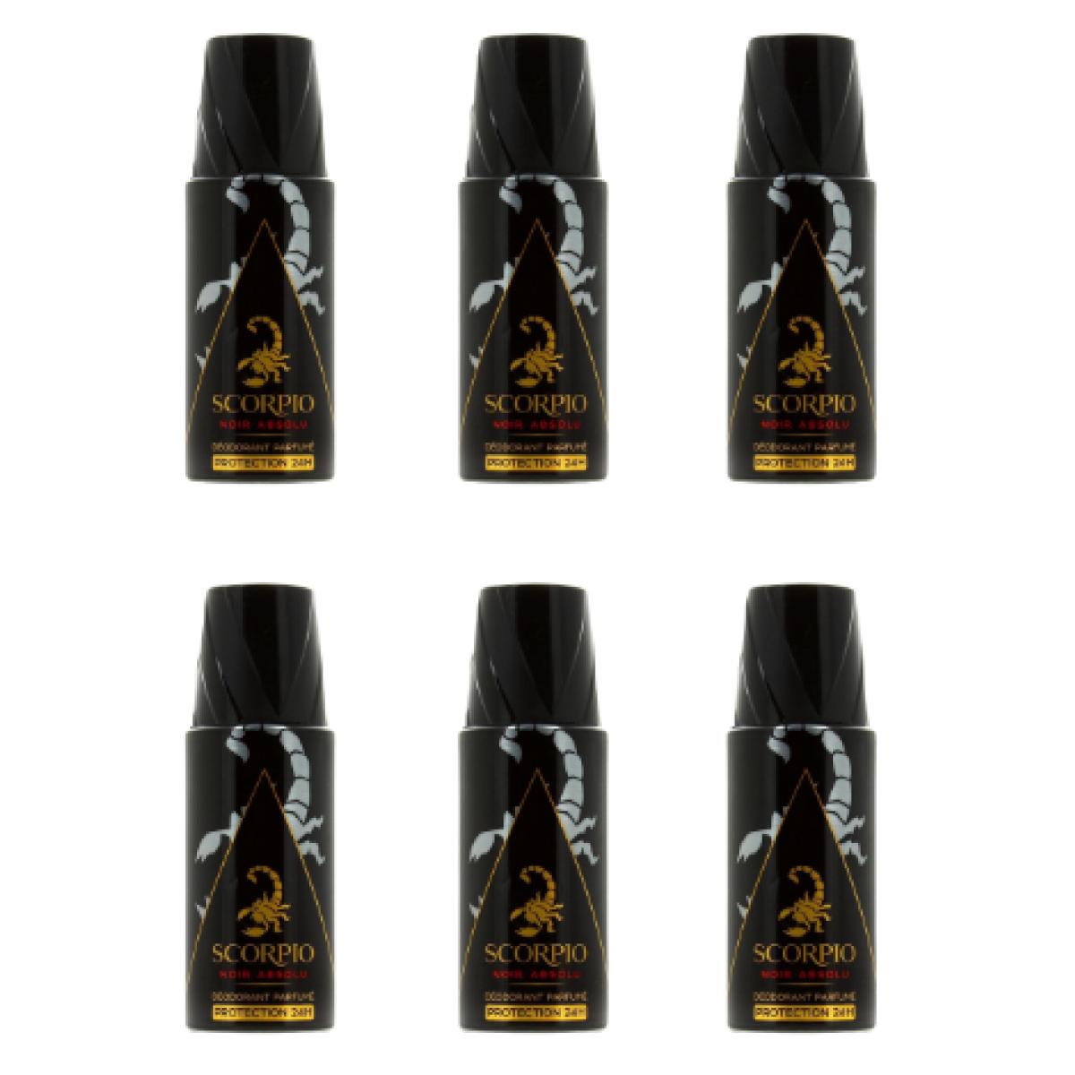 6*150ml Scorpio - Noir Absolu - Desodorante para Hombre