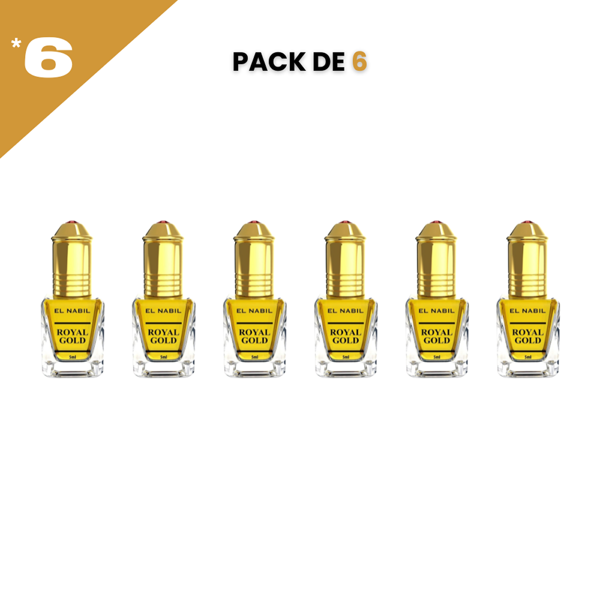12*5ml el Nabil - Royal Gold - Parfum Concentrado Sans Alcool