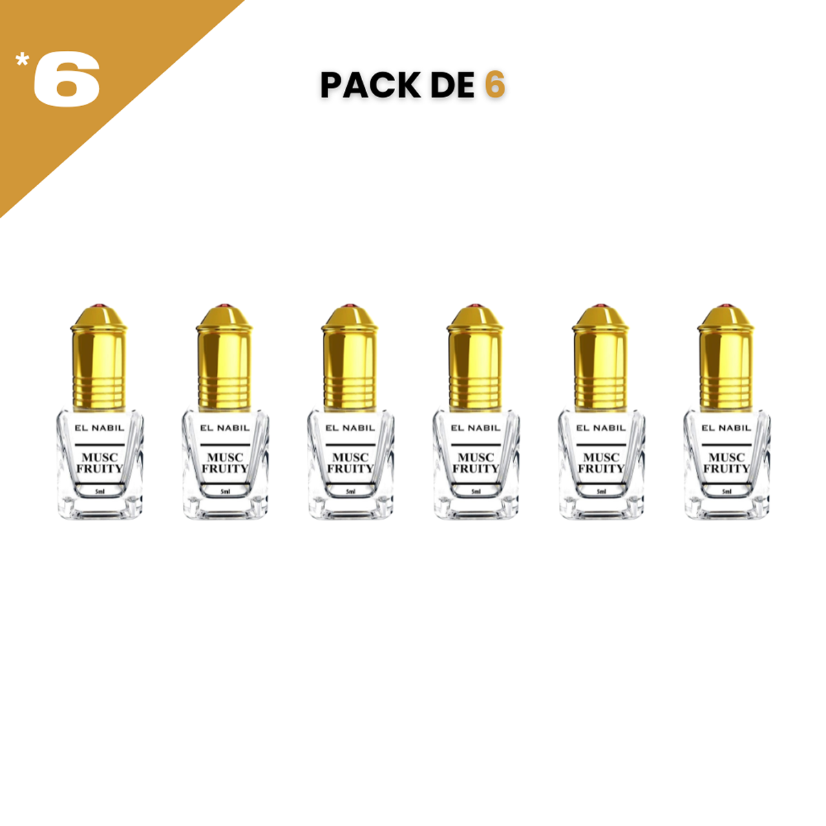 12*5ml el Nabil - Musc Fruity - Parfum Concentrado Sans Alcool