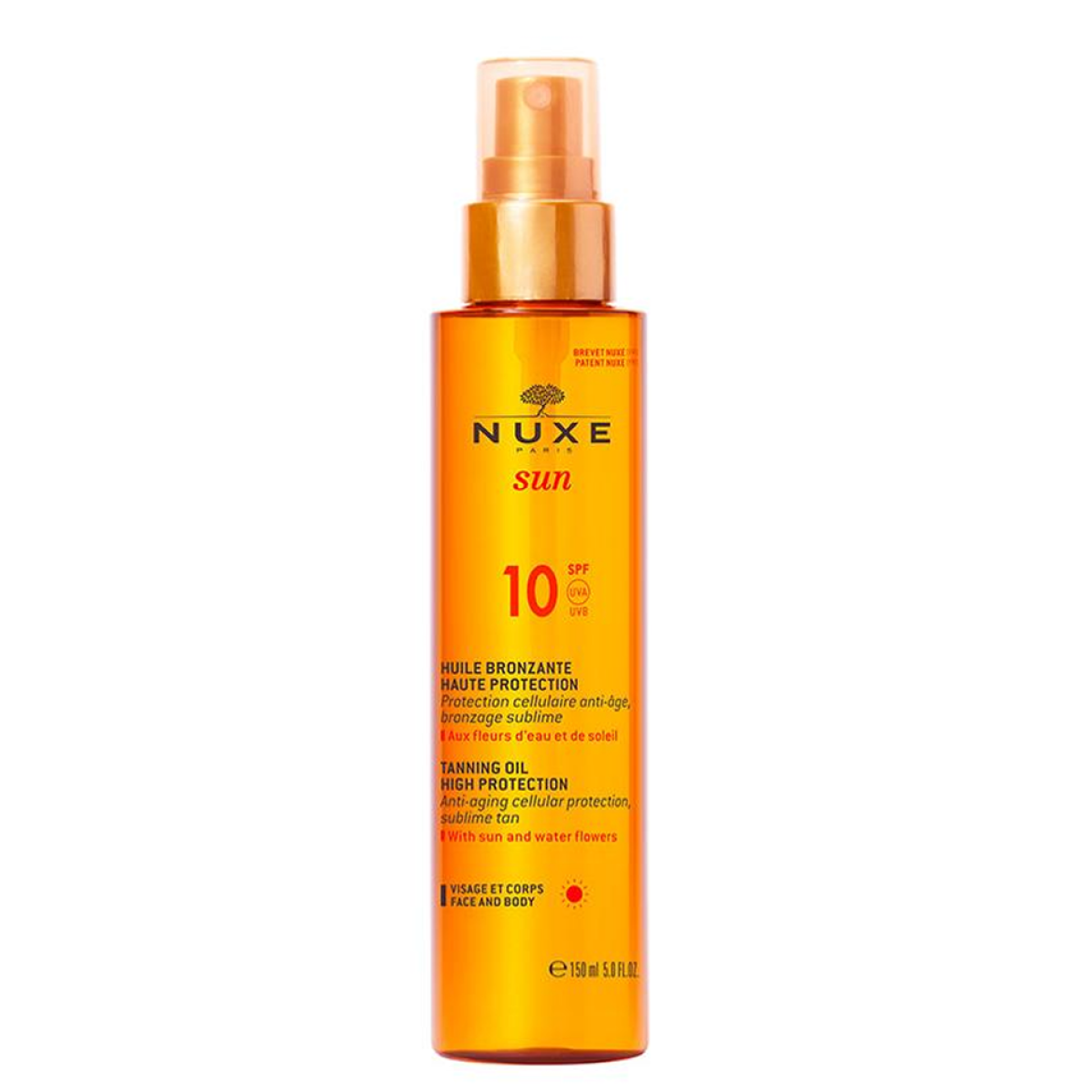 150ml Nuxe - Huile Bronzante Anti-age Faible Protection Spf10