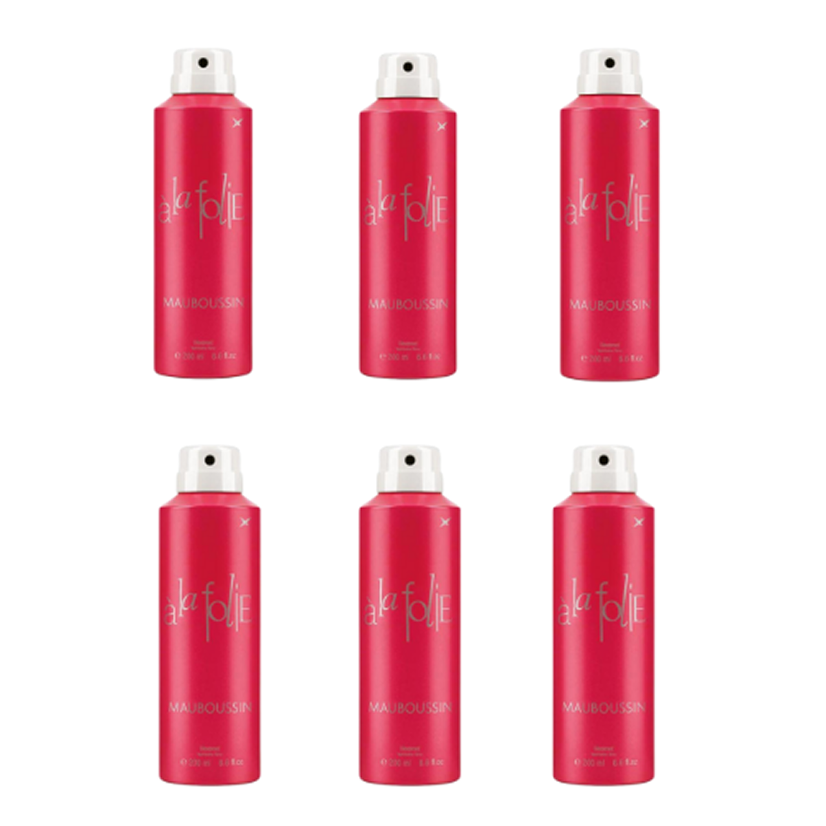6*200ml Mauboussin - a la Folie - Desodorante para Mujer