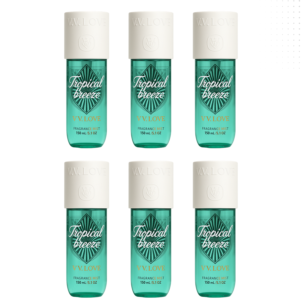 12*150ml Vv Love - Tropical Breeze - Body Mist para Mujer