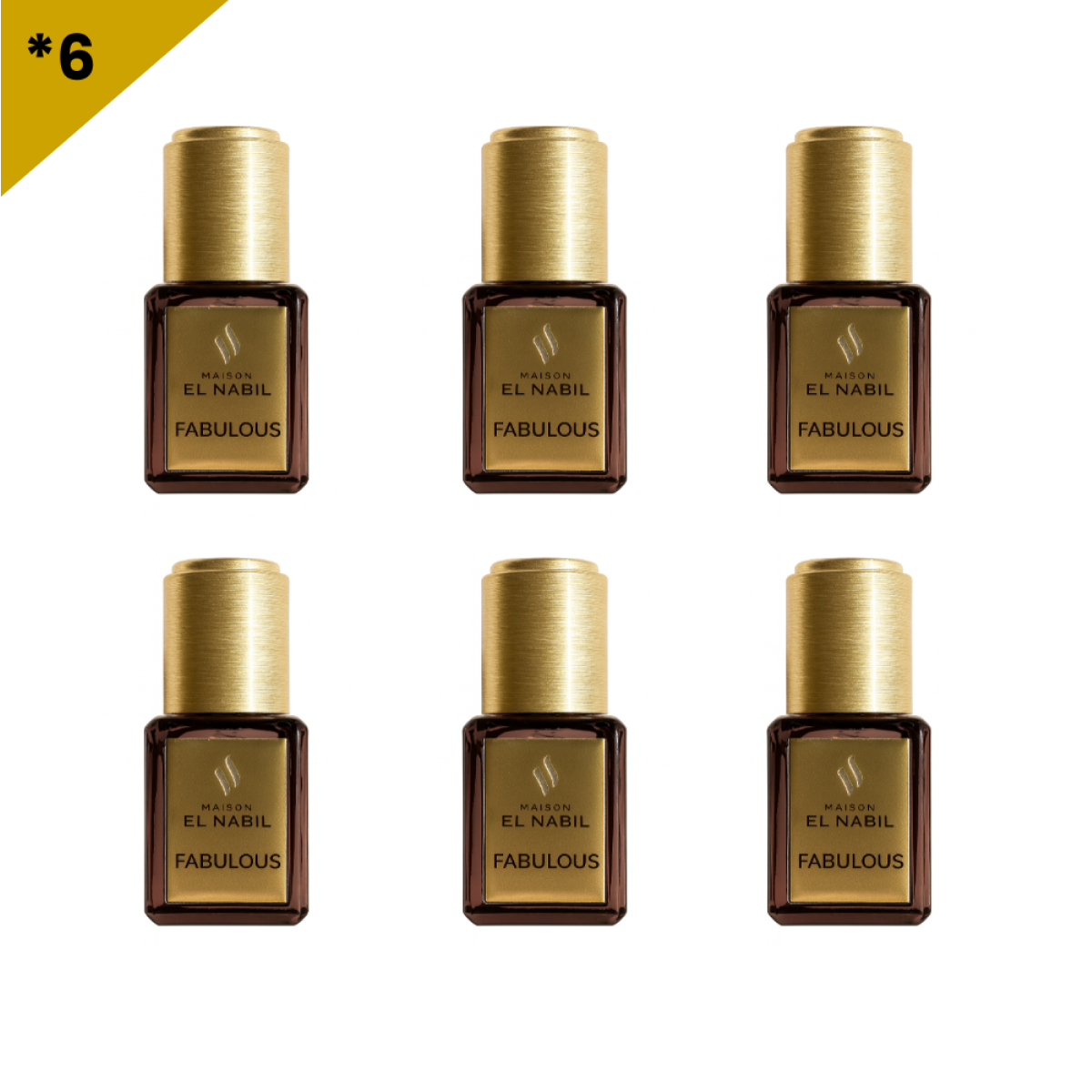 6*5ml el Nabil - Fabulous - Parfum Concentrado Sans Alcool