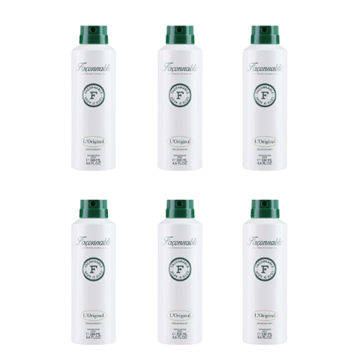 6*200ml Façonnable - L'original - Desodorante para Hombre