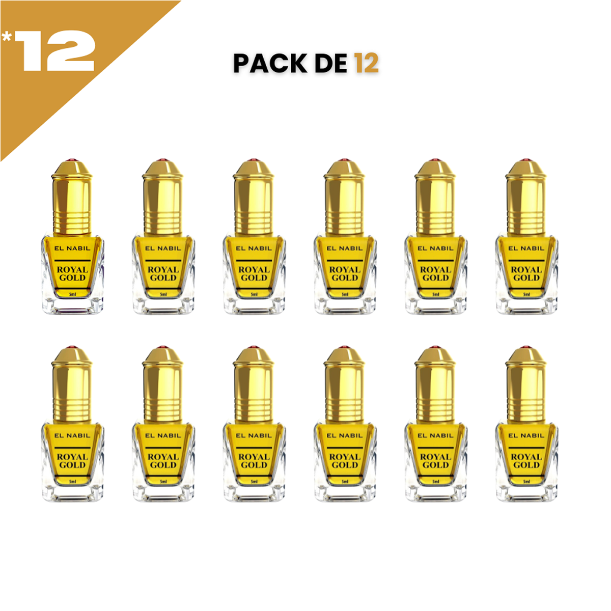 12*5ml el Nabil - Royal Gold - Parfum Concentrado Sans Alcool
