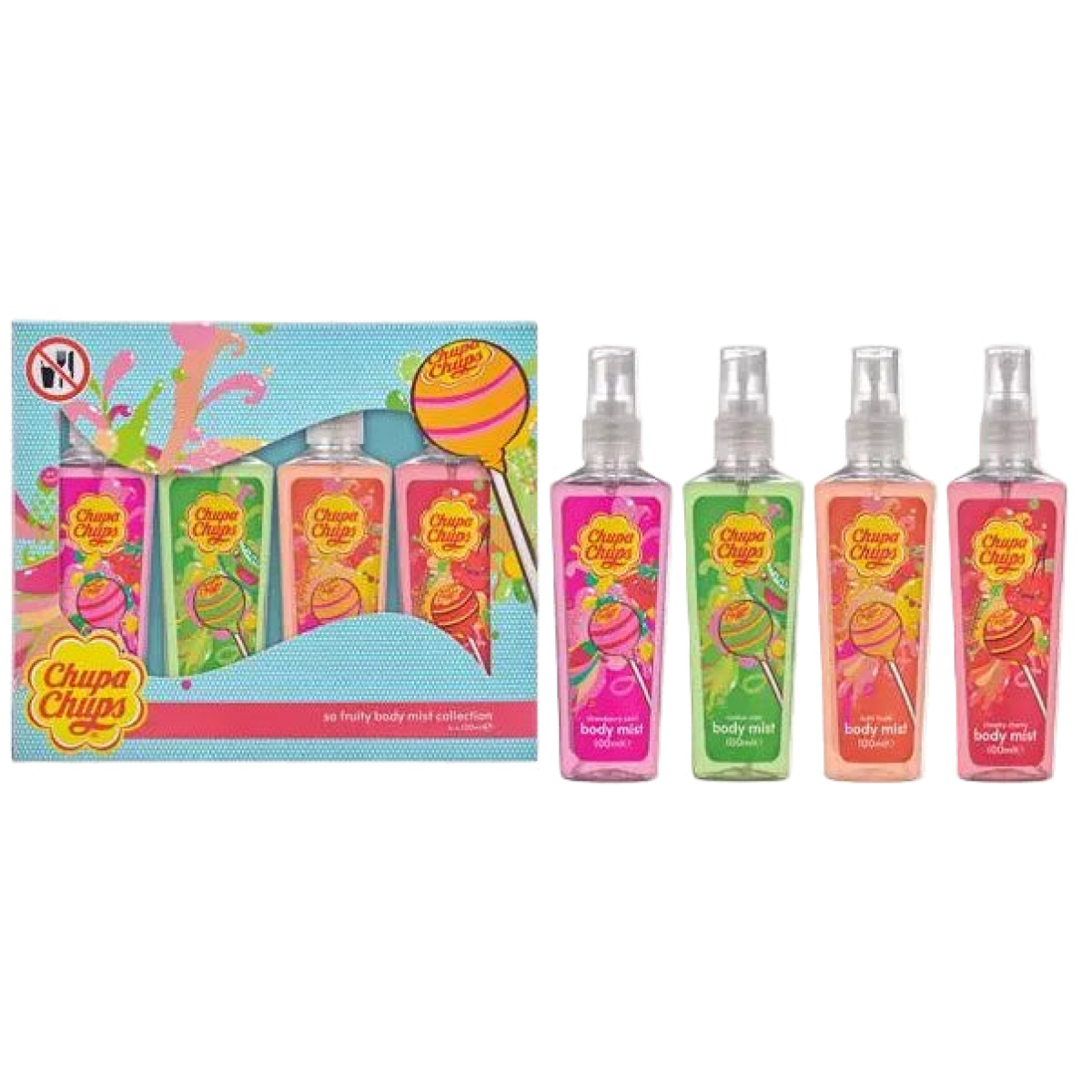 4*100ml Chupa Chups - Coffret So Fruity Mist Collection 4 X 100ml