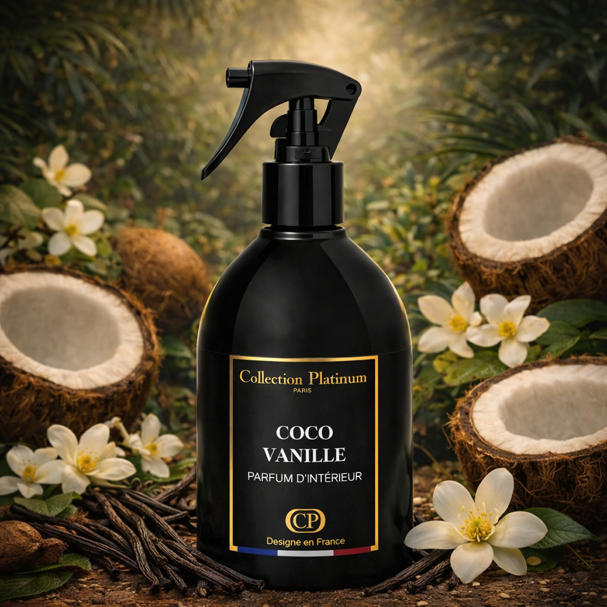 250ml Collection Platinium - Coco Vanille - Spray D'Interieur Parfum D'ambiance
