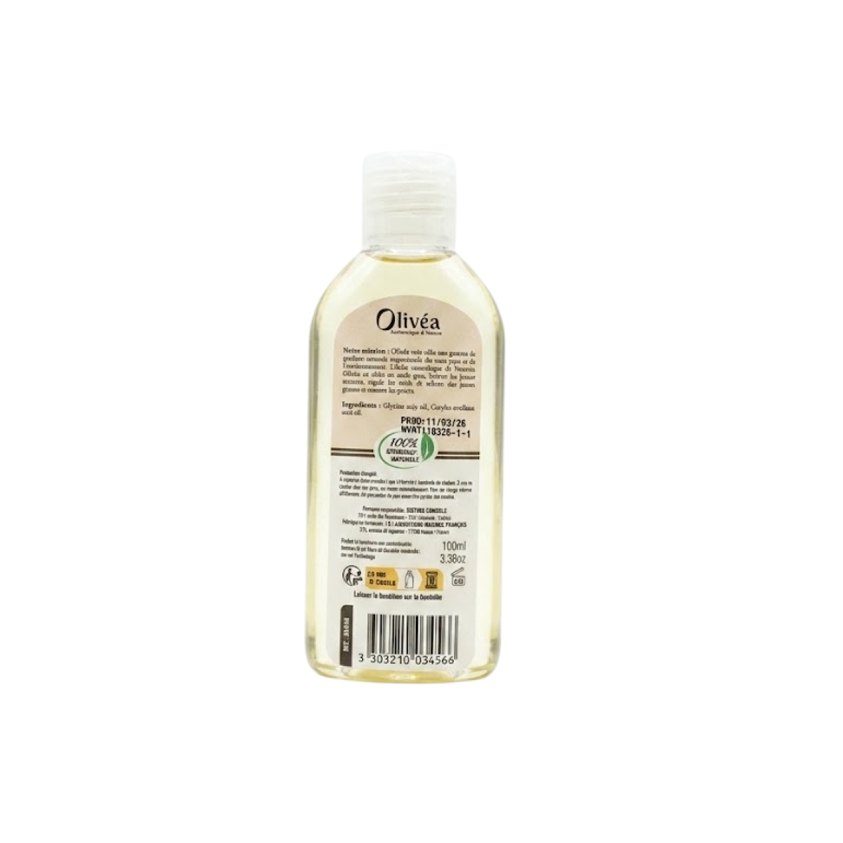 100 ml Olivéa - Huile de Noisette