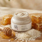 Angle : 3/4 rapproché  Beauty of Joseon Ground Rice and Honey Glow Mask surrounded by rice grains, rice powder, honeycomb and fresh honey drops, luxury Korean skincare campaign, natural ingredients storytelling, photorealistic cosmetic photography, premium beauty advertising. (gemini-3-pro-image-preview)