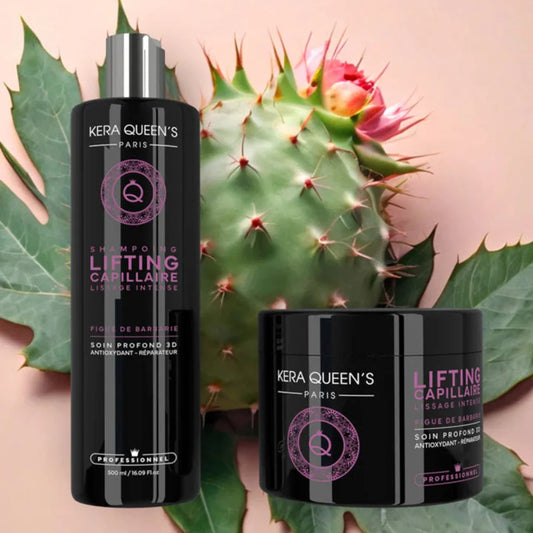 Kera Queen's - Duo lifting figue de barbarie Champú 500ml + Mascarilla 500ml