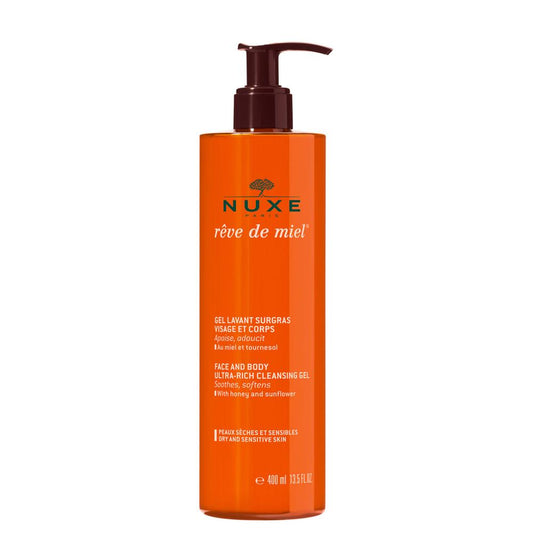 Nuxe - Gel limpiador supergraso Rêve de Miel para pieles secas y sensibles