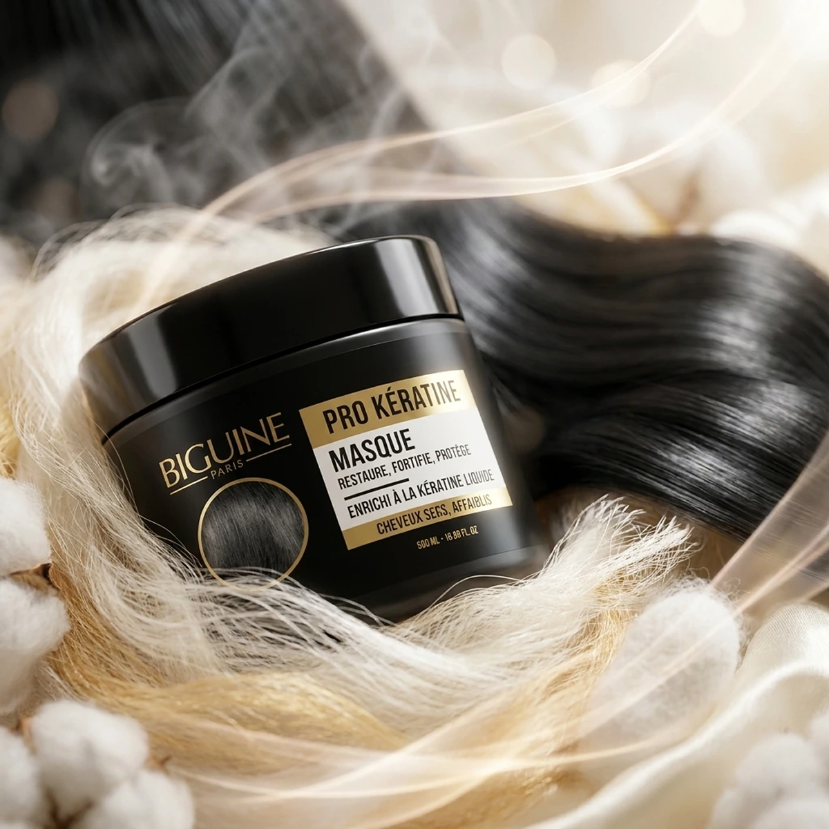500ml Biguine Paris - Masque Pro Kératine Cheveux Secs Affaiblis